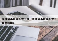 支付宝小程序开发工具（支付宝小程序开发工具在哪里）