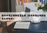 软件开发公司排名怎么样（软件开发公司排名怎么样知乎）