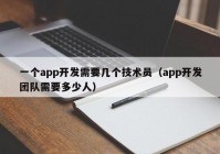 一个app开发需要几个技术员（app开发团队需要多少人）