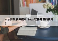 app开发软件成本（app软件开发的费用）