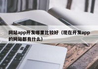 网站app开发哪里比较好（现在开发app的网站都有什么）