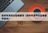 软件开发可以在哪里学（软件开发可以在哪里学技术）