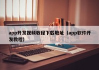 app开发视频教程下载地址（app软件开发教程）